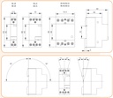 Креслення Контактор модульний RD 32-20 230V AC/DC