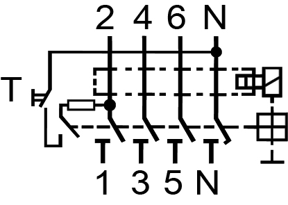 Креслення 2 Реле диференційне (ПЗВ) ETI EFI-P4 40/0,3 тип АС (10kA)