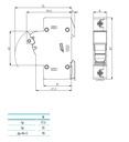 Креслення Тримач ETI EFH 10 1P 25A 1000V DC