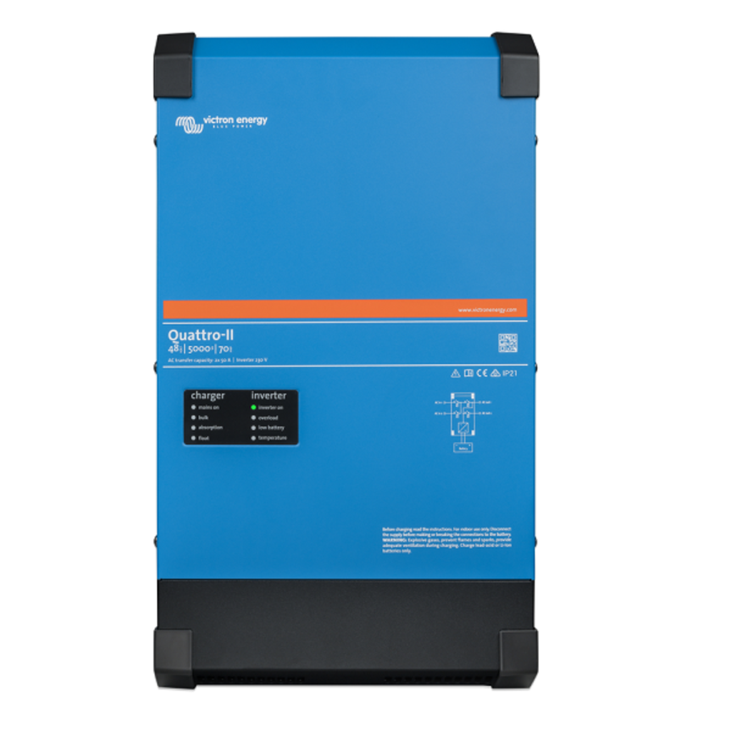 Hybrid-Wechselrichter Victron Energy Quattro II 48/5000/70-50/50 (5 kVA/4 kW, 1 Phase, ohne MPPT)