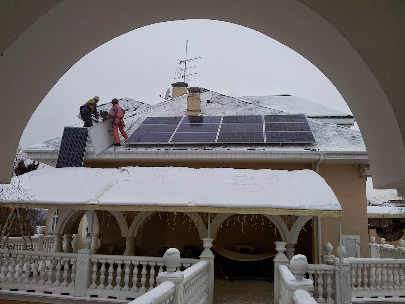 Betreute Installation einer Solarstation