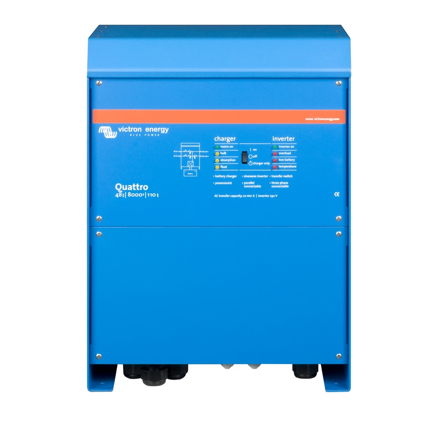 Hybrid-Wechselrichter Victron Energy Quattro 48/8000/110-100/100 (8 kVA/6,5 kW, 1 Phase, ohne MPPT)