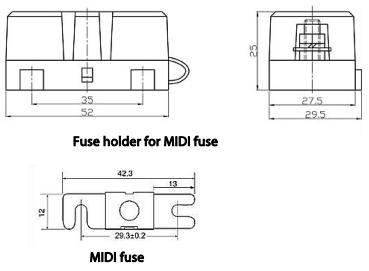 Плавкий предохранитель VictronEnergy MIDI fuses 100A/58V