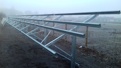 Installation of ground structure, for 1 kW